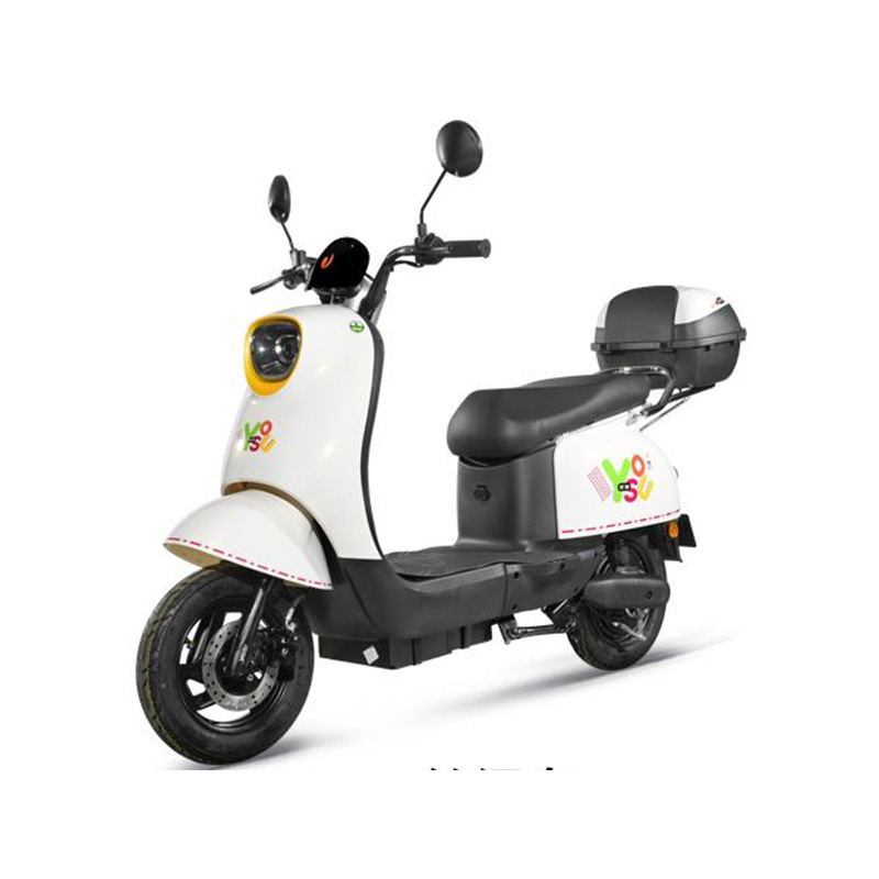 Yousu Smile, elektrický skútr s velkým 9trubkovým bezdrátovým ovladačem, galvanicky pokovenou zadní policí a zadním boxem